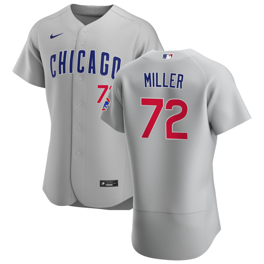 Chicago Cubs #72 Tyson Miller Men Nike Gray Road 2020 Authentic Team Jersey